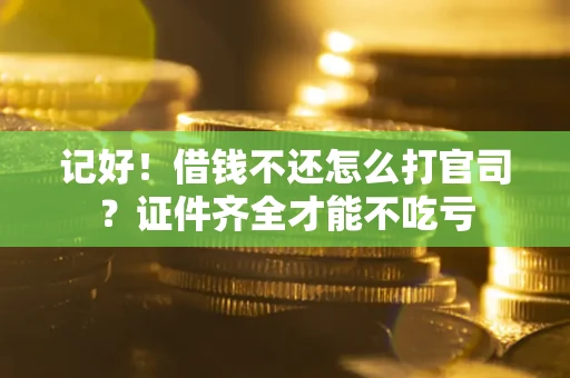 武汉记好！借钱不还怎么打官司？证件齐全才能不吃亏