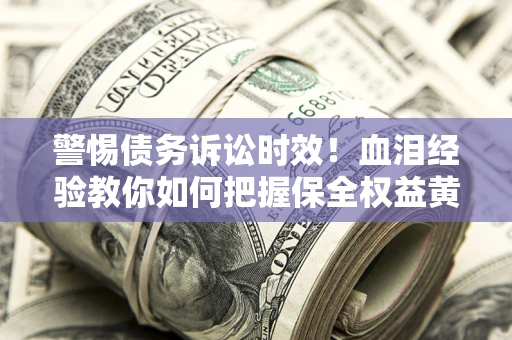 武汉警惕债务诉讼时效！血泪经验教你如何把握保全权益黄金期