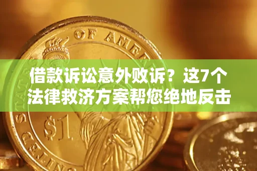武汉借款诉讼意外败诉？这7个法律救济方案帮您绝地反击！