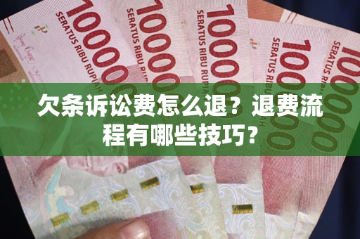 武汉欠条诉讼费怎么退？退费流程有哪些技巧？