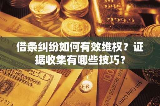 武汉借条纠纷如何有效维权？证据收集有哪些技巧？
